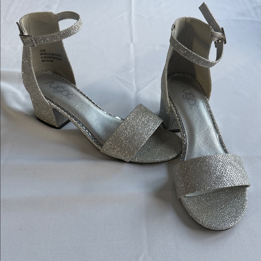 Sugar Silver Glitter Heels